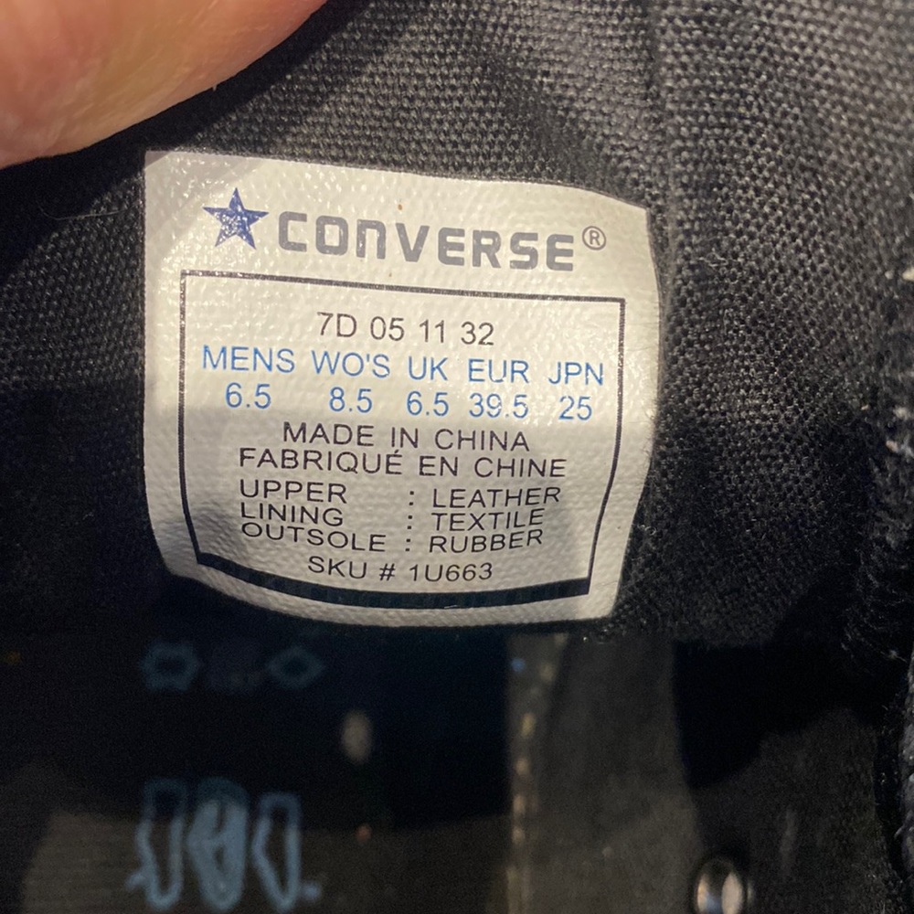 Converse Blue X Ray Skeleton Feet ~ 6.5 mens 8.5 women’s - Picture 3 of 7